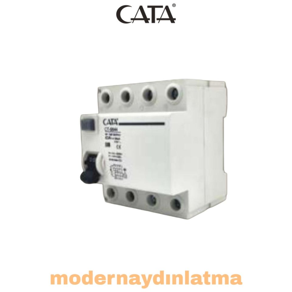 Cata CT-9644 4x63A 30mA Trifaze Kaçak Akım Koruma Rolesi