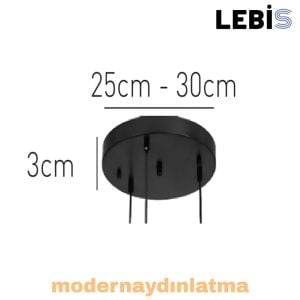 Lebis Siyah Renk Finike Tekli Sarkıt