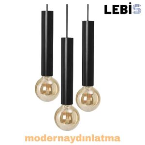 Lebis Siyah Renk Finike Üçlü Sarkıt