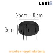 Lebis Siyah Renk Finike Beşli Sarkıt