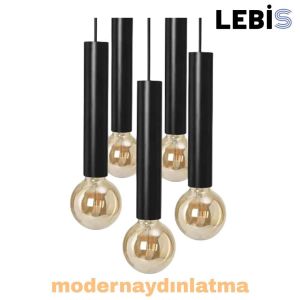 Lebis Siyah Renk Finike Beşli Sarkıt