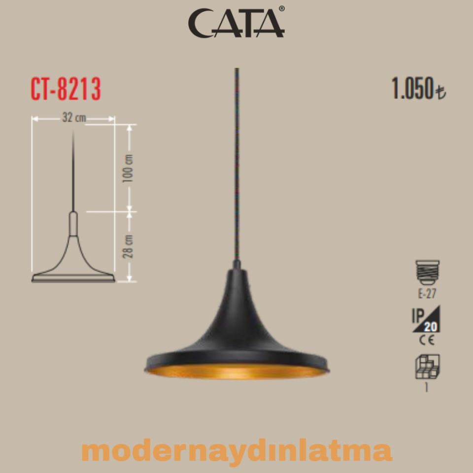 Cata CT-8213 Tekli Sarkıt Avize