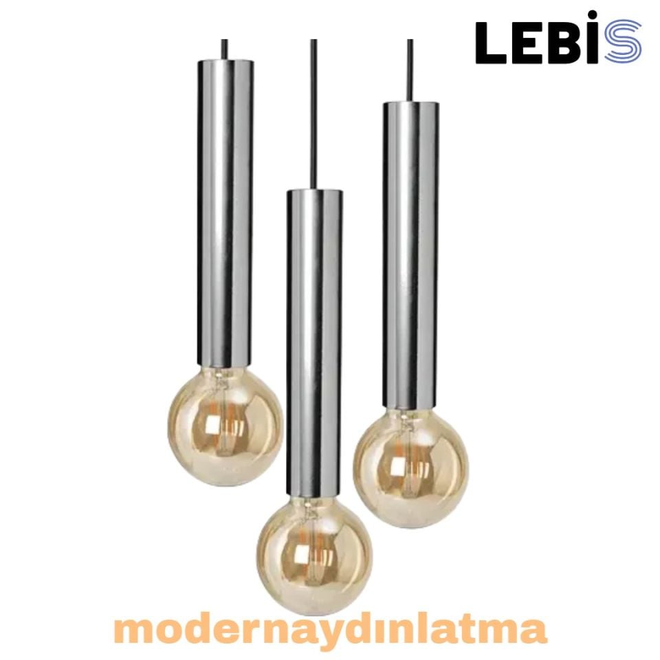 Lebis Krom Renk Marmaris Üçlü Sarkıt