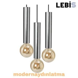 Lebis Krom Renk Marmaris Üçlü Sarkıt