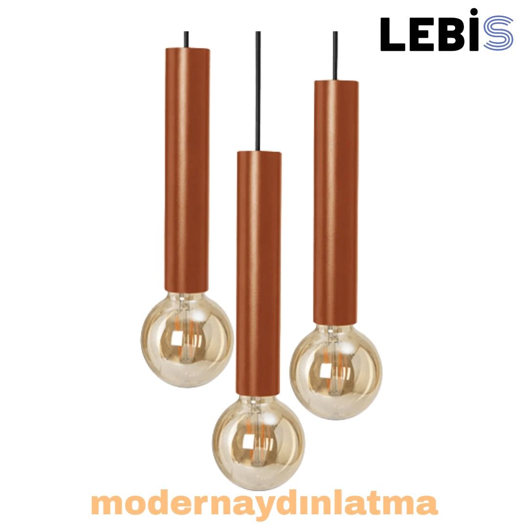Lebis Bakır Renk Kemer Üçlü Sarkıt