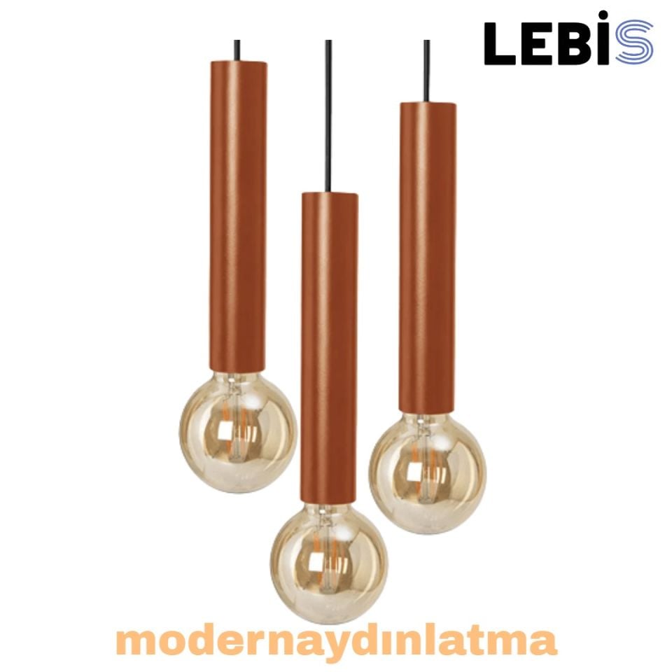 Lebis Bakır Renk Kemer Üçlü Sarkıt