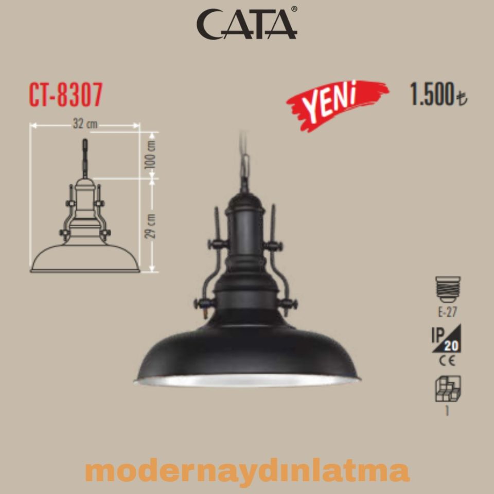 Cata CT-8307 Tekli Sarkıt Avize