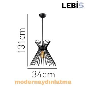 Lebis Siyah Renk Kirpi Sarkıt