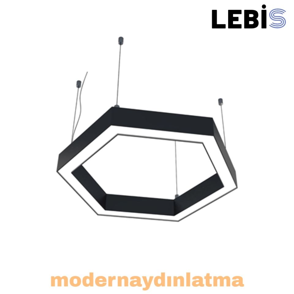 Lebis 6x30 Cm 60 Cm Çap Altıgen Lineer Aydınlatma Armatürü
