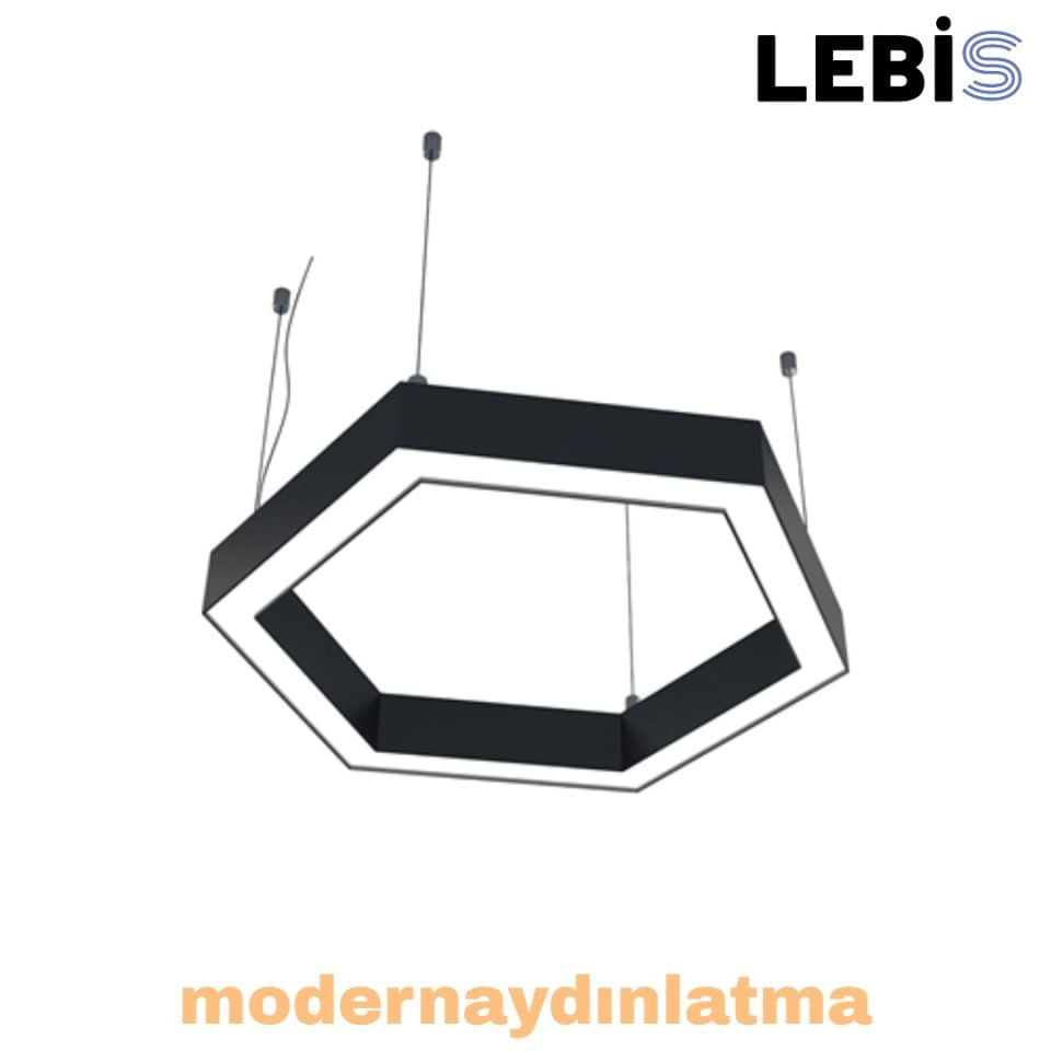 Lebis 6x60 Cm 120 Cm Çap Altıgen Lineer Aydınlatma Armatürü