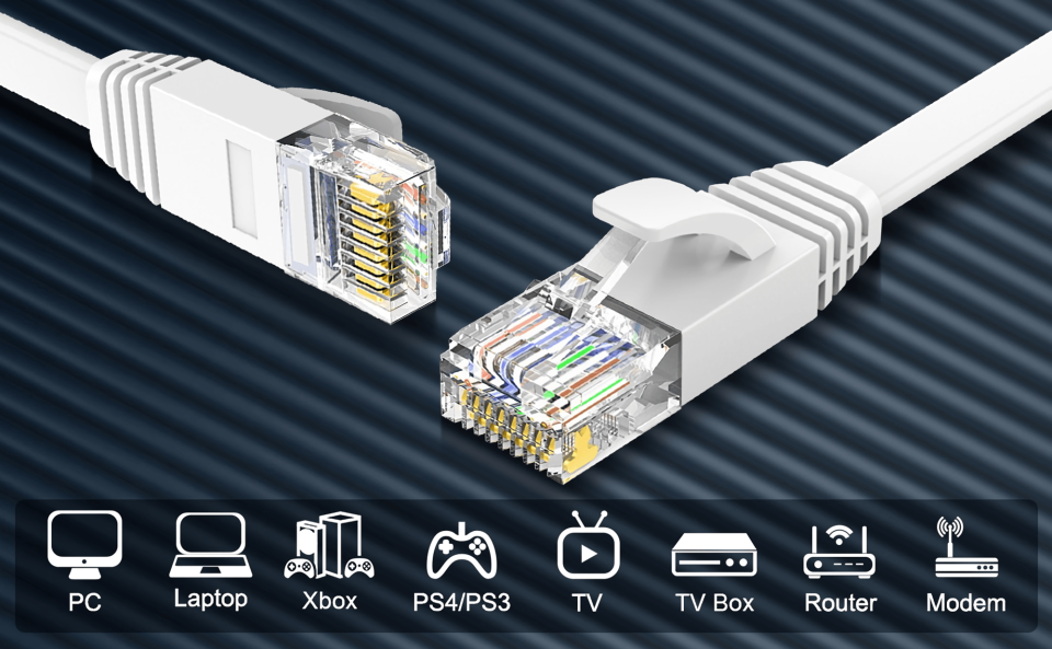 Lebis Hazır Jaklı Cat6 Data İnternet Kablosu 3 Metre