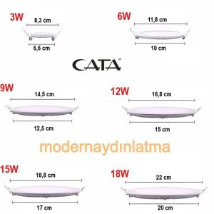 Cata CT-5146 9W Led Panel Spot Beyaz Işık