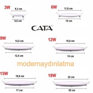 Cata CT-5148 15W Led Panel Spot Beyaz Işık