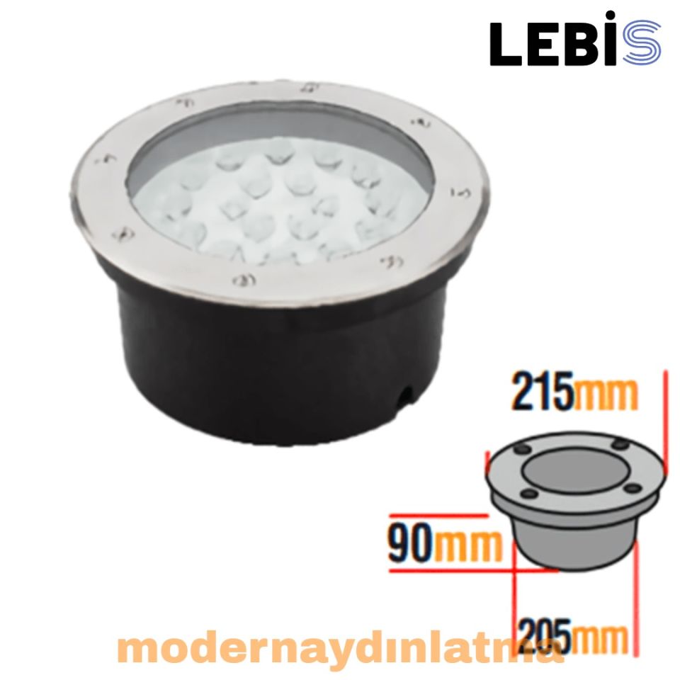 Lebis 18W Sıva Altı Zemin Bahçe Armatürü
