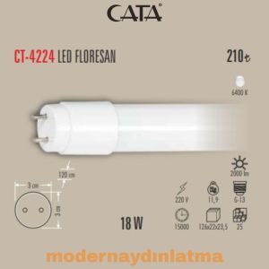 Cata CT-4224 18W 120 Cm G13 Duylu Led Floresan Beyaz Işık 25 Adet