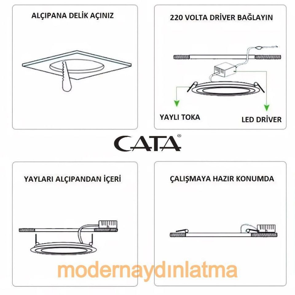 Cata CT 5147 12W Led Panel Spot Günışığı Işık