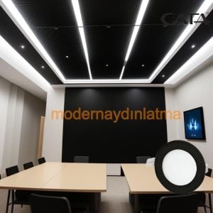 Cata CT-5125 6W Siyah Kasa Slim Led Panel Spot Beyaz Işık