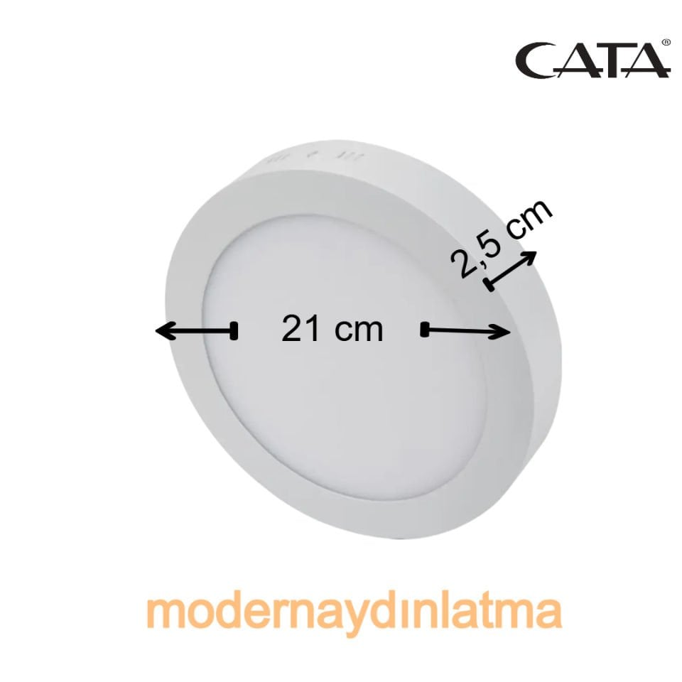 Cata CT 5271 25W Sıva Üstü Yuvarlak Led Panel Beyaz Işık