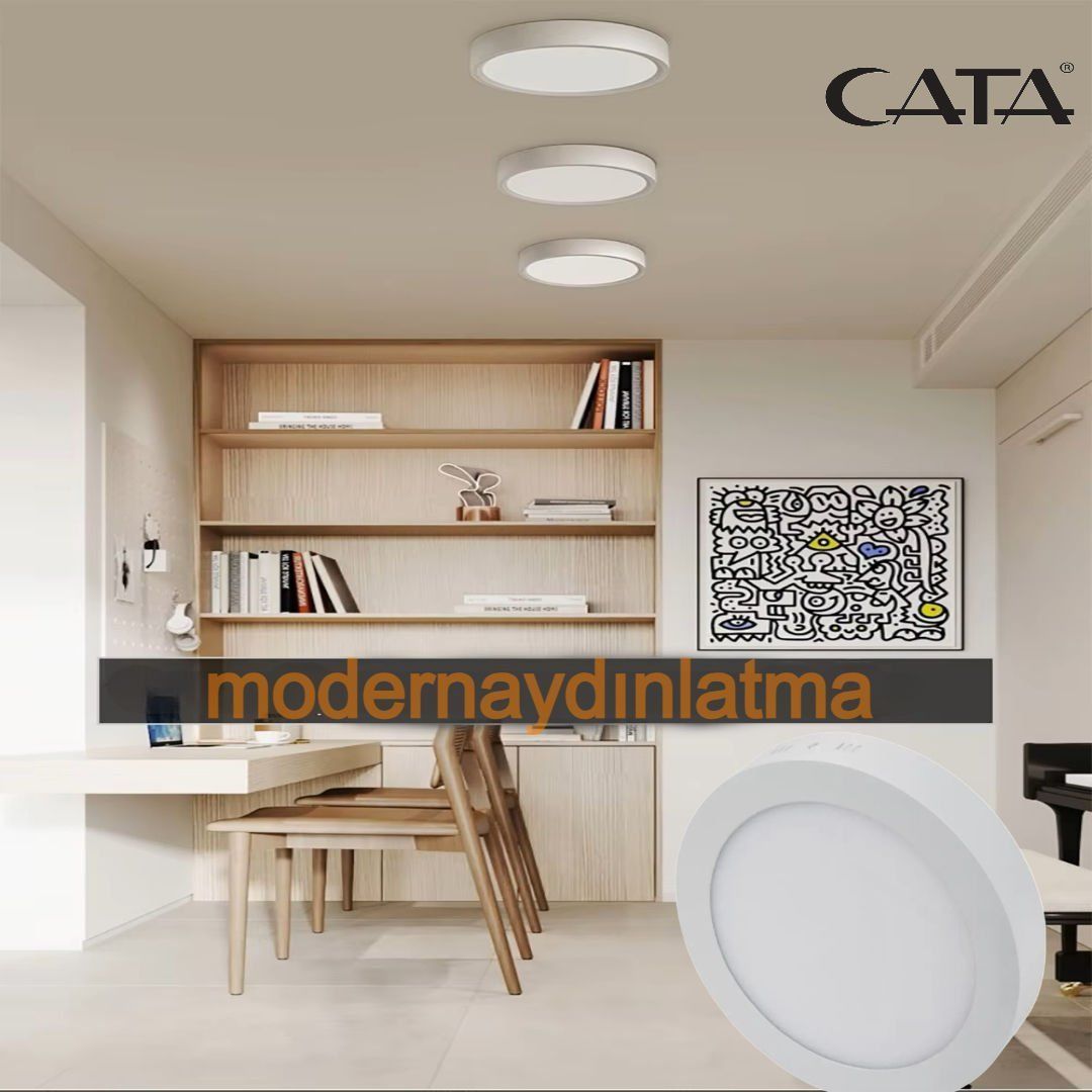 Cata CT-5273 30W Sıva Üstü Yuvarlak Led Panel Beyaz Işık
