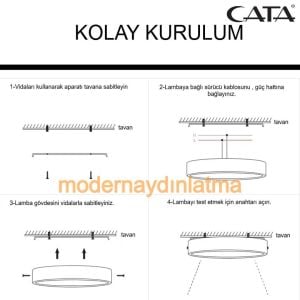 Cata CT-5273 30W Sıva Üstü Yuvarlak Led Panel Günışığı