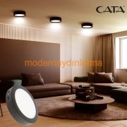 Cata CT-5235 18W Siyah Kasa Sıva Üstü Yuvarlak Led Panel Spot Günışığı Işık