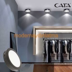 Cata CT-5238 30W Siyah Kasa Sıva Üstü Yuvarlak Led Panel Spot Beyaz Işık