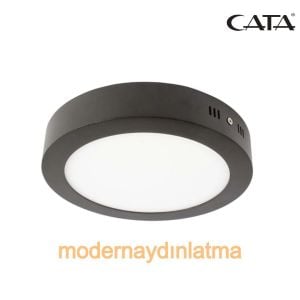 Cata CT-5238 30W Siyah Kasa Sıva Üstü Yuvarlak Led Panel Spot Beyaz Işık