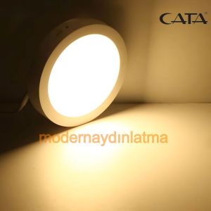 Cata CT-5238 30W Siyah Kasa Sıva Üstü Yuvarlak Led Panel Spot Günışığı Işık