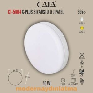 Cata CT-5664 40W Xplus Sıva Üstü Led Panel Beyaz Işık