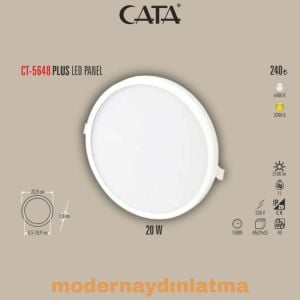 Cata CT-5648 20W Plus Ayarlanabilir Slim Led Panel Günışığı