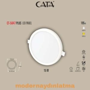 Cata CT-5647 15W Plus Ayarlanabilir Slim Led Panel Günışığı