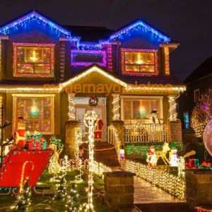 Lebis 2 Metre 144 Ledli Saçak Flaşlı Yılbaşı Işıklandırma Beyaz Kablolu IP65 Dış Mekan