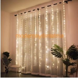 Lebis 2x1 Mt 200 Ledli Flaşlı Dış Mekan Perde Led Yılbaşı Işıklandırma Beyaz Kablolu IP65