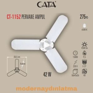Cata CT-1152 42W Pervane Led Ampül Beyaz Işık