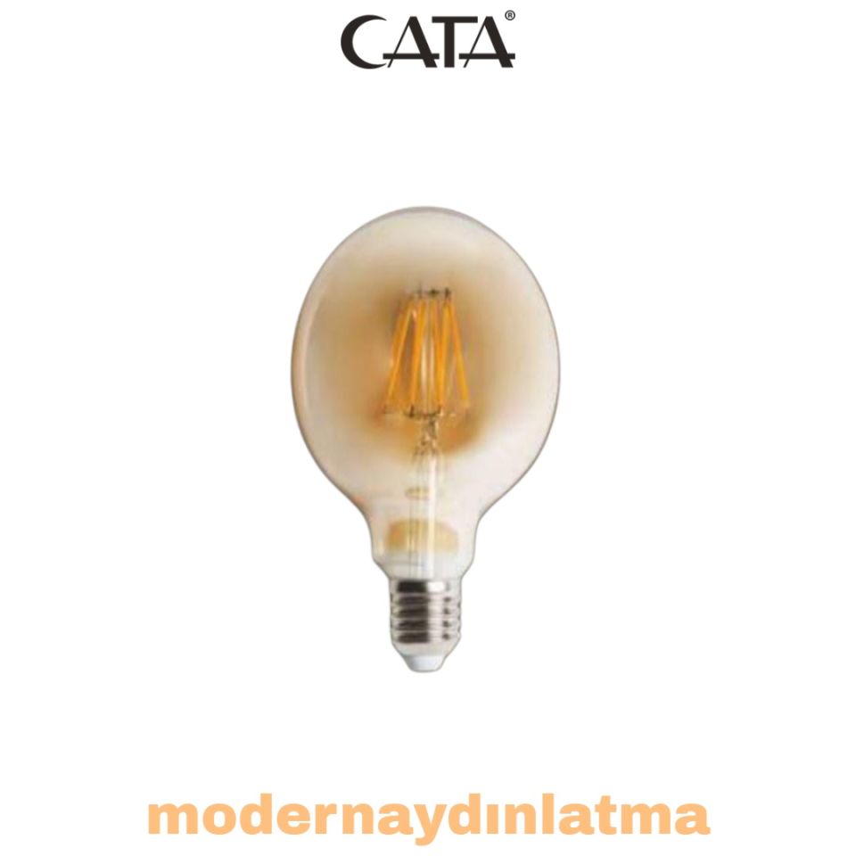 Cata CT-4286 6W E27 Duylu Glop Rustik Led Ampül Amber Işık