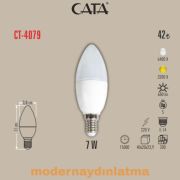 Cata CT-4079 7W E14 Duylu Mum Ampül Günışığı