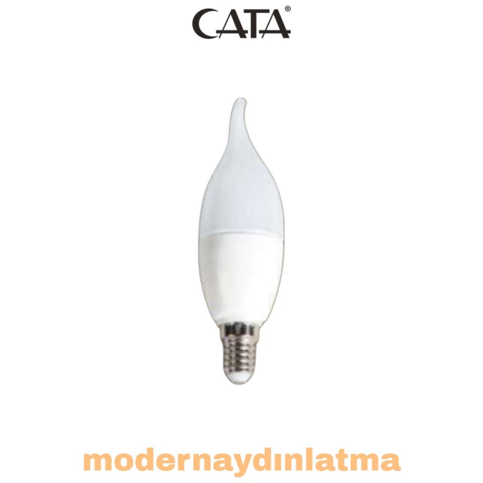 Cata CT-4080 7W E14 Duylu Kıvrık Mum Ampül Beyaz Işık