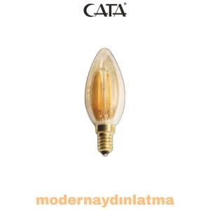 Cata CT-4280 4W E14 Duylu Rustik Led Ampül Amber Işık