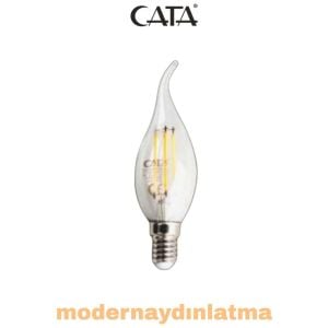 Cata CT-4062 4W E14 Duylu Kıvrık Rustik Led Ampül Günışığı