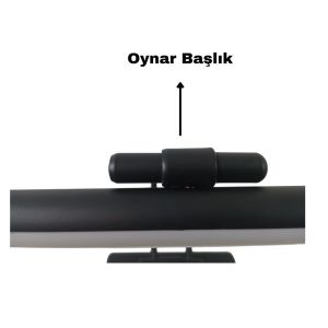 Lebis Elektrikli Ayna Üstü Flüt Aplik Tablo Aydınlatma 35 Cm Siyah Kasa - Beyaz Işık