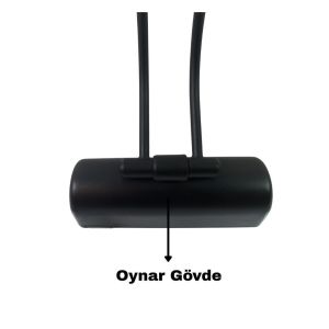 Lebis Elektrikli Ayna Üstü Flüt Aplik Tablo Aydınlatma 35 Cm Siyah Kasa - Beyaz Işık