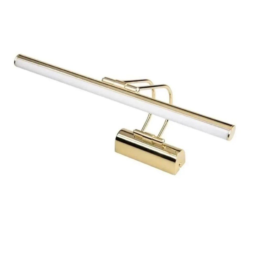 Lebis Elektrikli Ayna Üstü Flüt Aplik Tablo Aydınlatma 35 Cm Gold Kasa - Beyaz Işık