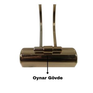 Lebis Elektrikli Ayna Üstü Flüt Aplik Tablo Aydınlatma 35 Cm Gold Kasa - Beyaz Işık