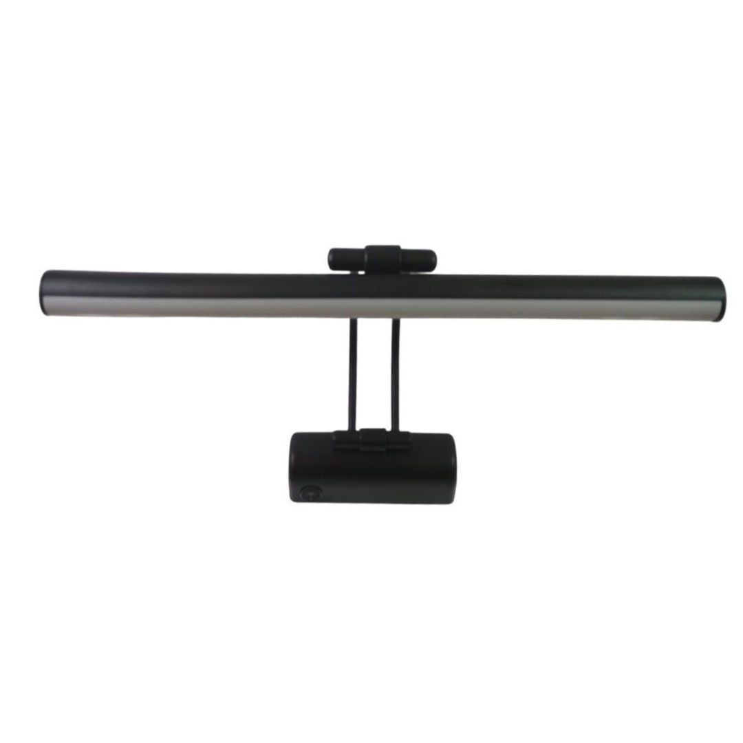 Lebis Elektrikli Anahtarlı Ayna Üstü Flüt Aplik Tablo Aydınlatma 35 Cm Siyah Kasa - Beyaz Işık