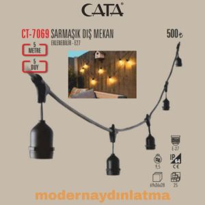 Cata CT-7069 Eklenebilir Sarmaşık Dış Mekan 5 Mt 5 Duylu