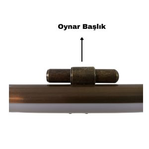 Lebis Pilli Ayna Üstü Flüt Aplik Tablo Aydınlatma 35 Cm Eskitme Kasa - Beyaz Işık