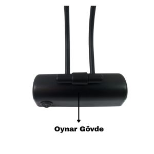 Lebis Pilli Ayna Üstü Flüt Aplik Tablo Aydınlatma 35 Cm Siyah Kasa - Günışığı Işık