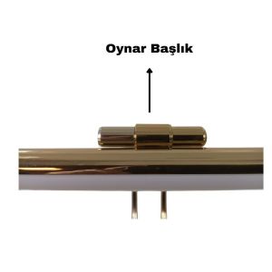 Lebis Pilli Ayna Üstü Flüt Aplik Tablo Aydınlatma 35 Cm Gold Kasa - Günışığı Işık