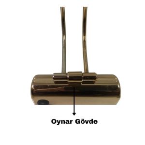 Lebis Pilli Ayna Üstü Flüt Aplik Tablo Aydınlatma 35 Cm Gold Kasa - Günışığı Işık