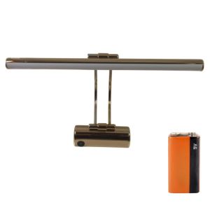 Lebis Pilli Ayna Üstü Flüt Aplik Tablo Aydınlatma 35 Cm Gold Kasa - Günışığı Işık